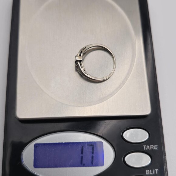 Size 7 Sterling Silver Fancy Design Cross Ring A2471 - Picture 7 of 7